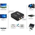 thumbnail image 2 of RCA To HDMI, 1080P Mini RCA Composite CVBS AV To HDMI Video Audio Converter Adapter Supporting PAL/NTSC with USB Charge Cable for PC Laptop Xbox PS4 PS3 TV STB VHS VCR Camera DVD, 2 of 8