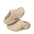 thumbnail image 6 of QQAMB Slippers for Women Waterproof Winter Warm Soft Cozy Fuzzy Indoor Outdoor Striped Slip-On House Slippers, 6 of 8
