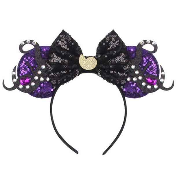 2023 Orejas de Mickey Mouse Diadema Lentejuelas 5quot; Hair Bow Festival Party Cosplay Hairband Mujeres Regalo Niños Accesorios para el cabello Gao Jinjia LED