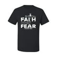 thumbnail image 2 of Wild Bobby, Faith Over Fear Psalm 118:6 White , Inspirational/Christian, Men's Graphic Tees, Black, Small, 2 of 3