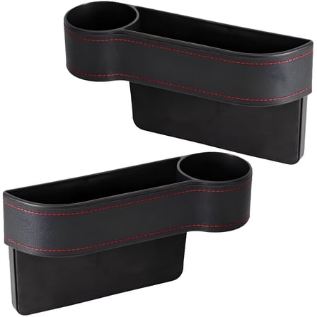 LAMIRO 2 Pcs Car Seat Gap Filler Organizers Universal Fit All Cars