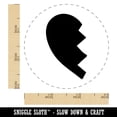 thumbnail image 2 of Broken Heart Piece Left Side Self-Inking Rubber Stamp for Stamping Ink Stamper Crafting Planners - 3/4 Inch Small - Yellow Ink, 2 of 7