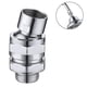 thumbnail image 1 of Shower Connector Ball Joint Shower Head Swivel Ball Adapter Brass Adjustable Shower Arm Extension Universal Assembly Polished Chrome, 1 of 5