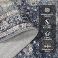 thumbnail image 2 of Qinaqin 5*7ft (152*213cm) 100% Polyester Rug 350Gsm Velvet cm de Anchoeight (Total About 1150Gsm) Pearl Cotton Tpr Anchoashed Folding Backing Carpet Som-Persia-Arbor blue, 2 of 7