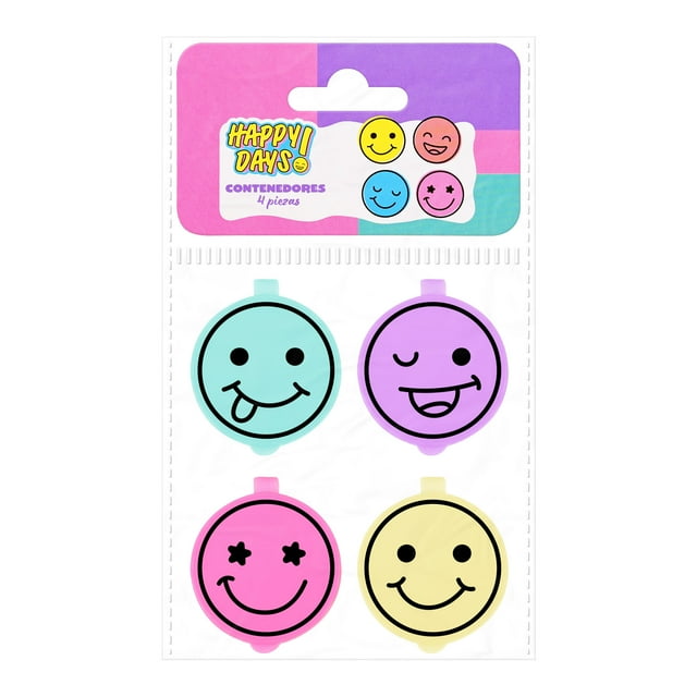 Juego de contenedores Pricho de Plástico Multicolor con 4 Piezas