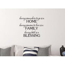Having Somewhere to go is a Home 23 x 19 Vinyl Wall Quote Decal Sticker Entrance Calligraphy Wall Art Decor Cooking Kitchen Inspirational Decorative Lettering