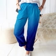 thumbnail image 3 of B91xZ Pantalon Large pour Femmes Taille Haute Extensible Cargo pour Femmes, Bleu Foncé 4TG, 3 of 4