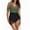 Dark Green, variant on ZQGJB Women One Piece Swim Dress Tummy Control Swimsuits Slimming Mesh Sheer Sarong Wraps V Neck Side Tie Ruched Beachwear Bathing Suit(Blue,L)