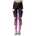 thumbnail image 3 of MKLEKYY Leggings deportivos para mujer, leggings de entrenamiento, pantalones con estampado navideño de bloques de color, leggings elásticos suaves 179, 3 of 4