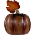 thumbnail image 6 of Northlight LED Lighted Solar Powered Floral Fall Harvest Pumpkin Outdoor Decoration - 8", 6 of 7