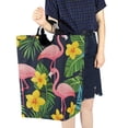 thumbnail image 4 of Yayeee Freestanding Laundry Hamper with Handle Collapsible Large Storage Basket for Clothes, Flamingo Pattern, 4 of 7