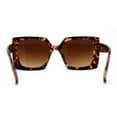 thumbnail image 4 of Square Mod Designer Chic Plastic Fashion Butterfly Sunglasses Tortoise Brown, 4 of 4