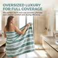 thumbnail image 2 of Unique Bargains Ultra Plush Soft Highly Absorbent Coral Fleece Bath Towel Green 71" x 35", 2 of 6