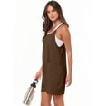 thumbnail image 5 of ANRABESS Summer Jumpsuits for Women 2026 Casual Adjustable Spaghetti Strap Rompers for Women Outfits Sleeveless Loose Shorts Overalls with Pockets Coffee L, 5 of 9