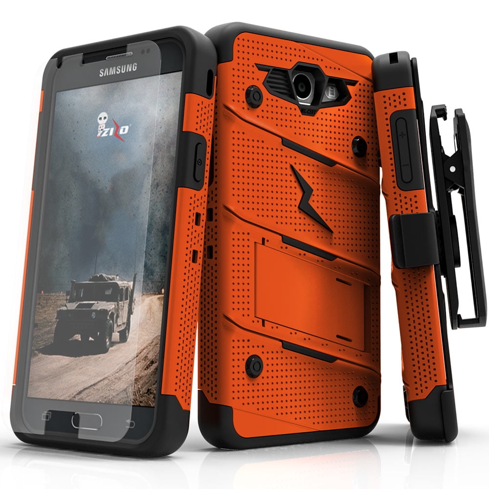 Zizo BOLT Series compatible with Samsung Galaxy J7 Prime Case Military