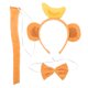 thumbnail image 1 of KAKOWELY juego de diadema con orejas de animal, cola de cosplay, pajarita, disfraz de mono, diadema con orejas de mono y plátano, 1 of 4
