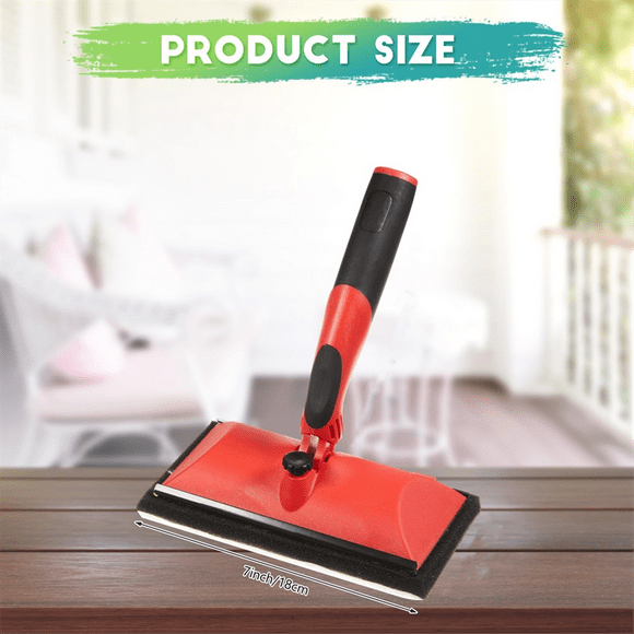 2 Pcs Stain Pad Applicator Paint with Handle Deck Stain Applicator for Extension to Apply Stains Paints Sealers(7 Inch)