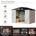 thumbnail image 5 of Sunmthink 4 x 6 ft Outdoor Metal Storage Shed with Double Lockable Door, Brown, 5 of 6