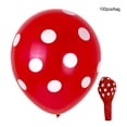 thumbnail image 4 of 100 Pcs Ballons à Pois Latex Baby Shower Anniversaire Fête Ballon à Pois Léger Point de Vagues Ambiance Colorée Arrangement Accessoires Photo Bébé Pois Rouges/blancs, 4 of 8