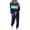 za-Dark Blue, variant on Hvyesh Two Piece Outfits for Women Plus Size,Long Sleeve Crewneck Pullover Tops And Pants Sweatsuits Patchwork Lounge Set with Pockets