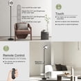thumbnail image 6 of KitchenKey 36W Bright LED Floor Lamp for Living Room with Remote, 75.5 Inch Tall Stepless Dimmable Standing Lamp for Office, Torchiere Floor Lamp with 2 Rotatable Lights 1900K-6500K for Bedroom, 6 of 6