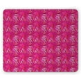 thumbnail image 1 of Hibiscus Mouse Pad, Summer Concept Pattern of Tropical Flowers and Monstera Leaves, Rectangle Non-Slip Rubber Mousepad, Raspberry Baby Pink, by Ambesonne, 1 of 2