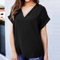 thumbnail image 6 of Scyoekwg Womens Short Sleeve Tops Ladies Blouses Dressy Casual Loose Shirt Women's Shirts Casual Short Sleeve Tops Womens Summer Fashion Comfy Clothes, 6 of 6