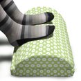 thumbnail image 3 of Retro Foot Rest, Vintage Geometrical Big and Small Polka Dots Inner Circles Symmetric Image, Non-Slip Backing Ergonomic Memory Foam Leg Support for Office, Pale Green and White, by Ambesonne, 3 of 5