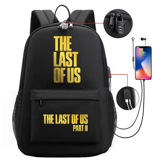 The Last of Us Satchel Usb Mochila de carga Estudiantes Mochila para niños Niñas Anime Bolsas Cosplay Disfraz kawaii mochila7 Deng Xun unisex
