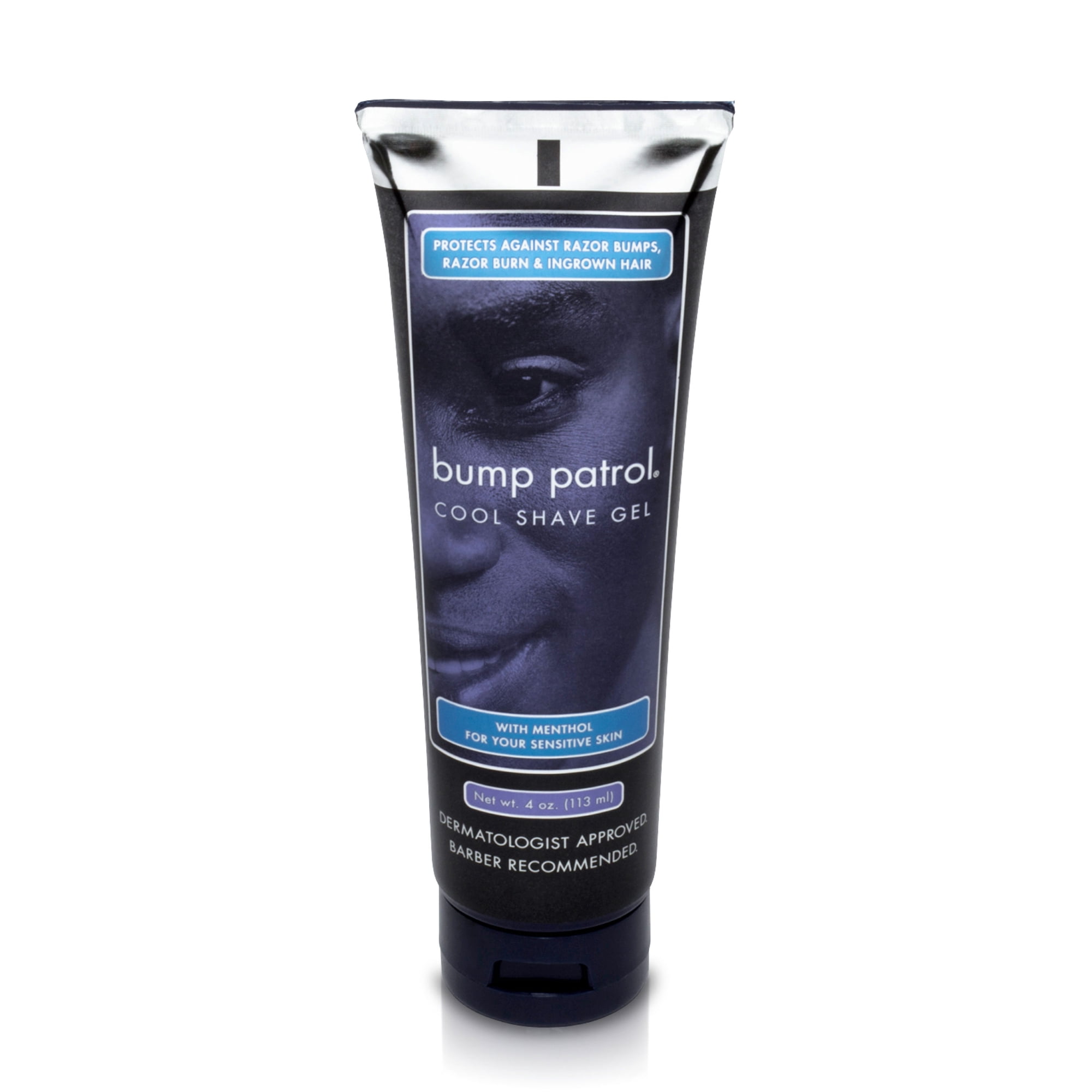 Bump Patrol Cool Shave Gel with Menthol for Sensitive Skin 4 Oz.