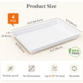 thumbnail image 6 of Lifewit Serving Tray for Party Supplies, Reusable Serving Platter for Catering, Snack, Fruit, Charcuterie, Appetizer, Plastic Food Trays, Hosting Essentials, BPA Free, White, 4 Pcs, 6 of 7