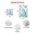 thumbnail image 7 of Coastal Seahorse Kitchen Dish Towels for Drying Dishes Set of 4, Ocean Nautical Starfish Seashells Coral Waffle Weave Microfiber Hand Tea Bathroom Towels Quick Dry & Absorbent Towel 12x12, 7 of 7