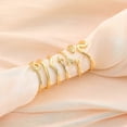thumbnail image 3 of Juego de 6 anillos de nudillos sencillos, anillo ajustable para dedo, joyería, 3 of 3