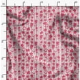 thumbnail image 2 of Soimoi Florals Print, Velvet Fabric, Decor Sewing Fabric by The Yard 54 Inch Wide,Decorative Fabric for Upholstery and Home Accents, Fuschia Pink, 2 of 6