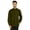 Dark Olive Green, variant on Bestman Solid Button-Down Shirt For Mens Chinese Collar Front Placket Formal Shirts