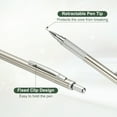 thumbnail image 4 of Lápiz mecánico Uxcell 0.3mm, soporte de lápiz mecánico de punta fina automática de metal con 5 recargas para dibujo, arte, bocetos y carpintería, plata, 4 of 6