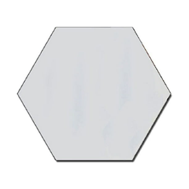 Advancent 12 piezas de pegatinas de espejo hexagonales, efecto reflectante transparente acrílico, hoja de pared autoadhesiva de alta viscosidad Decoración del hogar