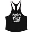 thumbnail image 3 of Men's Bodybuilding Stringer Tank Tops Sun Protection Gym Fitness Workout T-Shirts Running Beach Swim Muscle Tee Summer Black M, 3 of 3