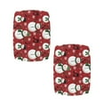 thumbnail image 2 of FOR U DESIGNS Snowman Music Note Print Stool Covers Rectangle 2 pcs Stretch Saddle Bar Stool Slipcover Breathable Vanity Stool Cover High Chair Cover Christmas Decor for Kitchen Counter, 2 of 9