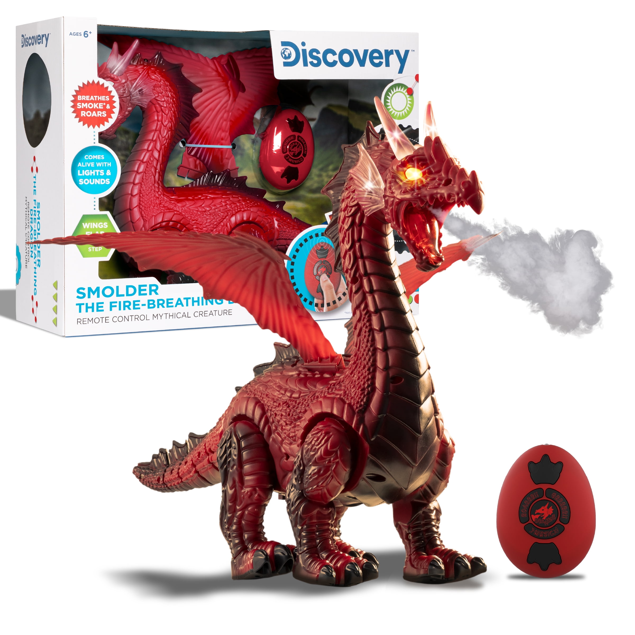 Discovery Kids RC Dragon Smoke Breathing Pet Toy, Infrared Remote