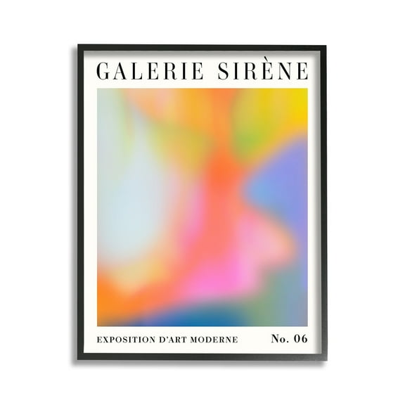 Stupell Industries Abstract Aurora Pattern Abstract Painting Black Framed Art Print Wall Art, 11 x 14