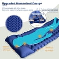 thumbnail image 2 of Sleeping Pad, Extra Thickness 4 Inch Inflatable Camping Sleeping Mat with Pillow Built-in Foot Press, Compact Ultralight Camping Air Mattress for Backpacking, Hiking, Tent, 2 of 5
