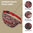 thumbnail image 5 of Fanny Pack Red Christmas Animal and Tree Pattern Waist Pack Bag,Running Cross Bag,Waterproof Large Fanny Packs for Women Men for Travel Running Hiking Cycling, 5 of 6