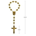 thumbnail image 4 of XINHUIDALSQ 50 Baptism Rosary Acrylic Rosary Mini Rosary Suitable for the First Holy Communion Baptism Party Gift Suitable for Recuerditos De Bautismo Christening Favors Decenarios Finger Rosary(Gold), 4 of 4