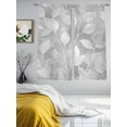 thumbnail image 3 of Silver Gray Leaves Sheer Curtains 72 Inch Length 2 Panels Set, Vintage Abstract Branch Botanical Voile Window Treatment Rod Pocket Curtains Sheers Drapes for Bedroom/Living Room/Kitchen 52"x72"x2, 3 of 7