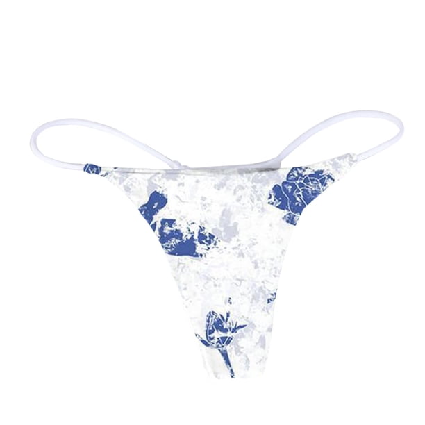Gibobby Calzones de encaje para mujer Braguitas estampadas sexy para mujer todos los días(Blanco,M)