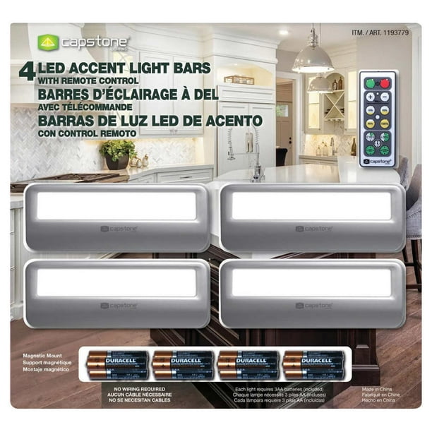 CAPSTONE 4 LED Accent Light Bars with Remote Control