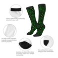 thumbnail image 3 of Knee High Socks for Men and Women, Green Bright Web with Spiders Althletic Compression Socks, Support Long Tube Socks for Outdoor Sport, Calf Socks, High Stockings for Women Men, 3 of 7