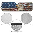 thumbnail image 6 of Uorisanigo Car Sun Shade Windshield Sun Visor Foldable Bald Eagle US Flag Sunshade Aluminum Foil Heat Shield for 1997-2017 Jeep Wrangler Rubicon Sahara TJ JK JKU 2/4 Doors, 6 of 7