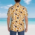 thumbnail image 6 of Xecao Coffee Bun Hot Dog print Hawaiian shirt - a stylish short-sleeve button-down for men, perfect for casual beach and tropical outings., 6 of 9